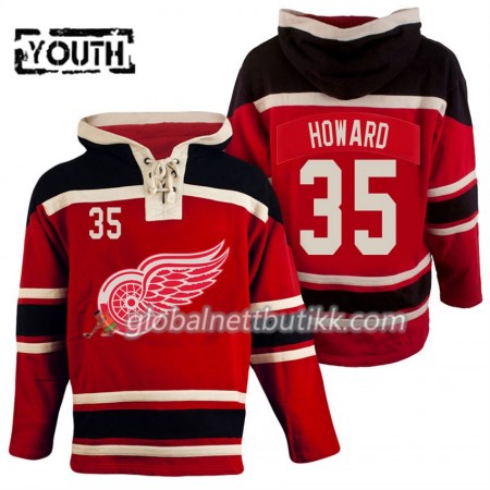 Detroit Red Wings Jimmy Howard 35 Rød Sawyer Hooded Sweatshirt - Barn